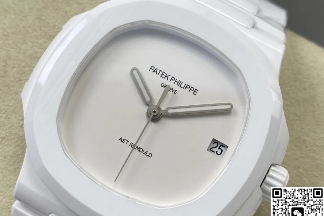 AMG Factory V2 Patek Philippe Nautilus 5711 White Ceramic 1:1 Best Edition Replica Watch