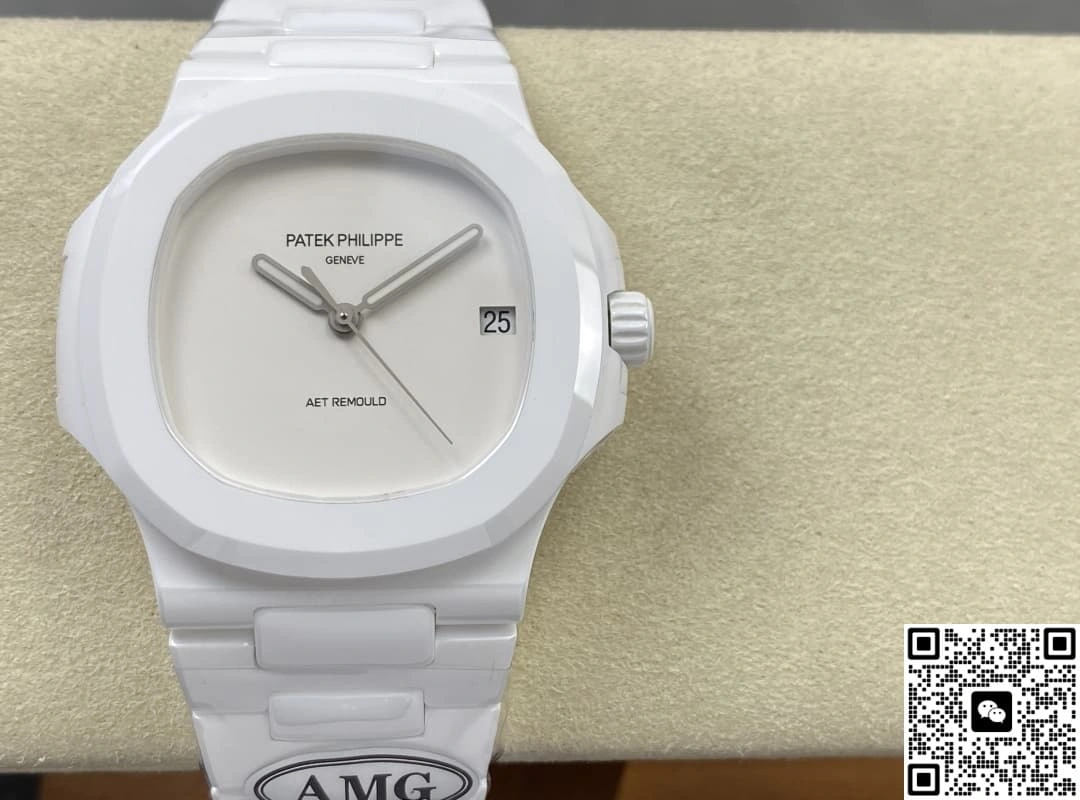 AMG Factory V2 Patek Philippe Nautilus 5711 White Ceramic 1:1 Best Edition Replica Watch