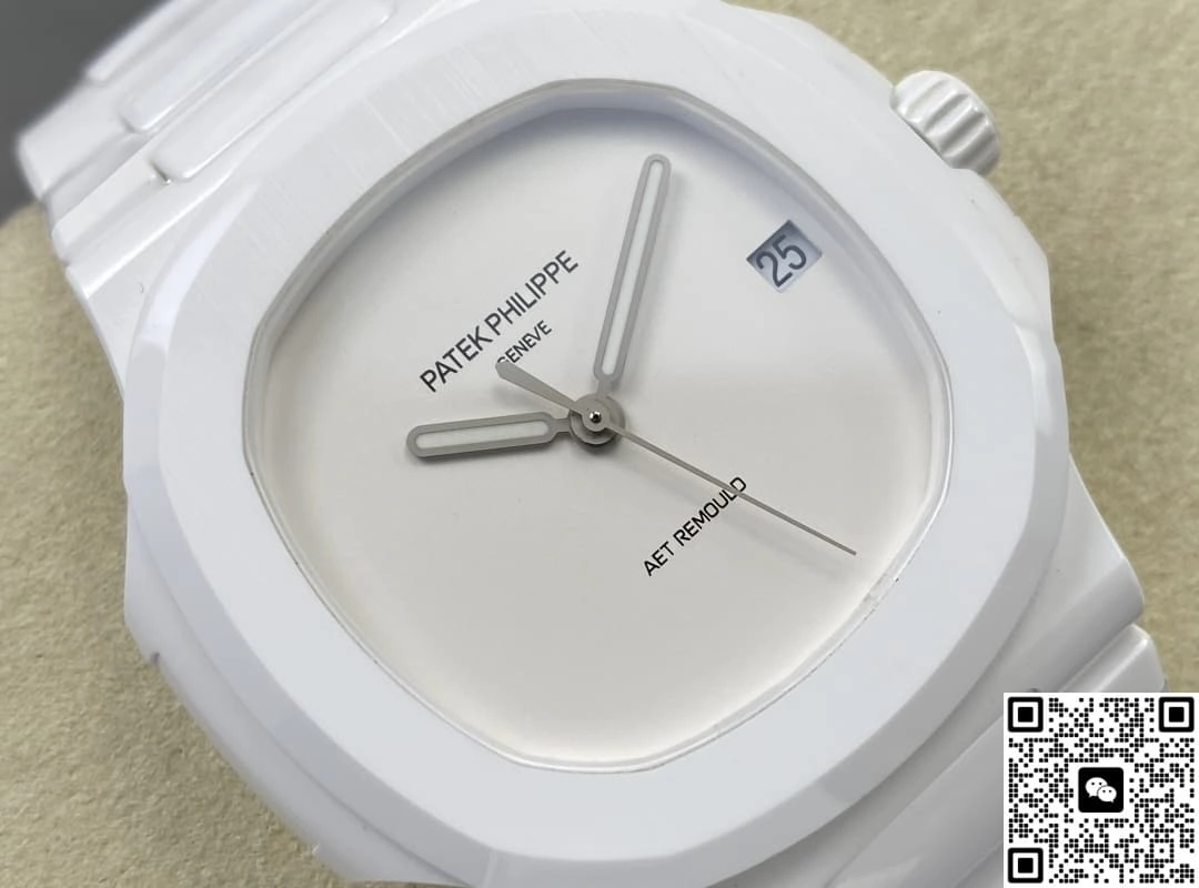 AMG Factory V2 Patek Philippe Nautilus 5711 White Ceramic 1:1 Best Edition Replica Watch