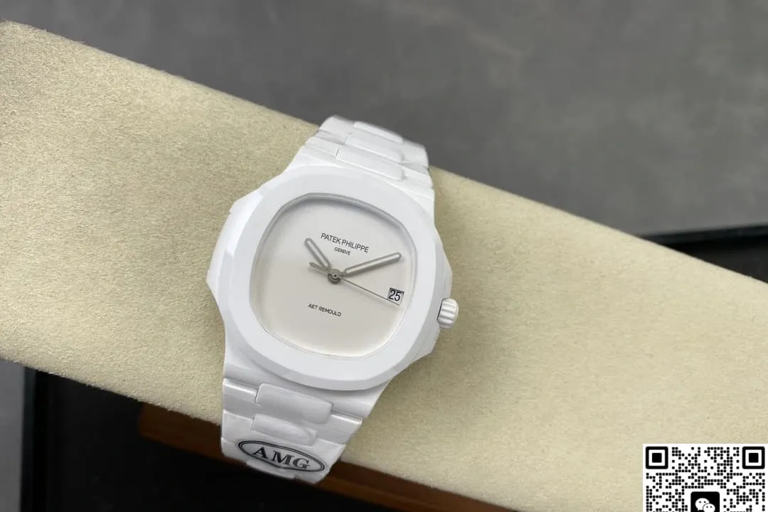 AMG Factory V2 Patek Philippe Nautilus 5711 White Ceramic 1:1 Best Edition Replica Watch
