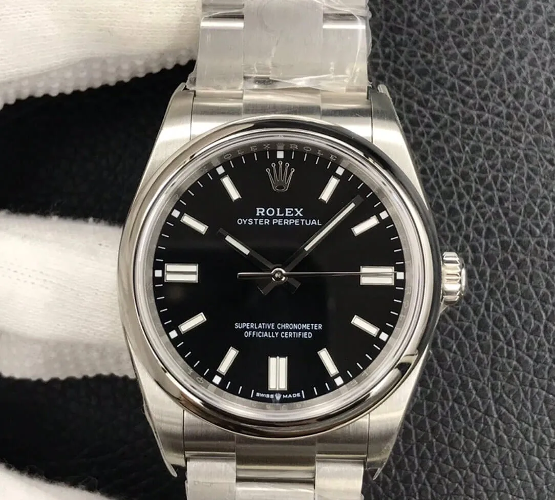 Rolex Oyster Perpetual M126000-0002 36MM EW Factory 1:1 Best Edition Replica Watch Black Steel Dial