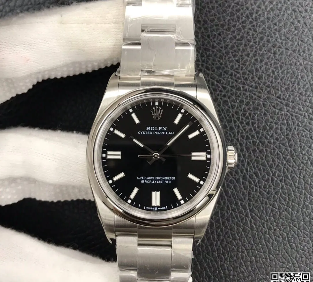 Rolex Oyster Perpetual M126000-0002 36MM EW Factory 1:1 Best Edition Replica Watch Black Steel Dial