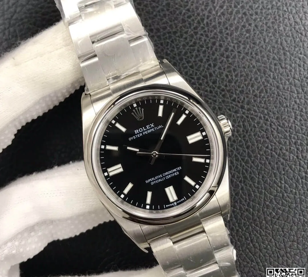Rolex Oyster Perpetual M126000-0002 36MM EW Factory 1:1 Best Edition Replica Watch Black Steel Dial