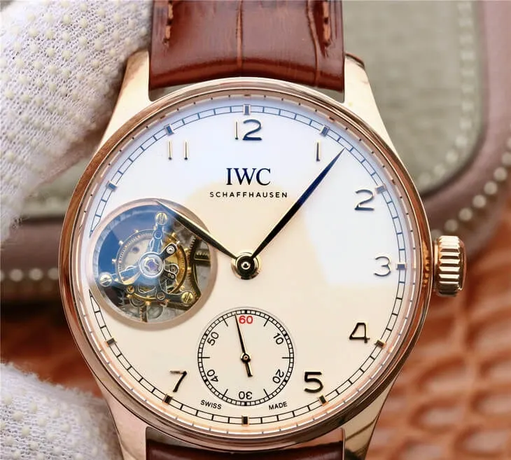 IWC Portuguese Tourbillon IW546302 ZF Factory 1:1 Best Edition Replica Watch Brown Strap