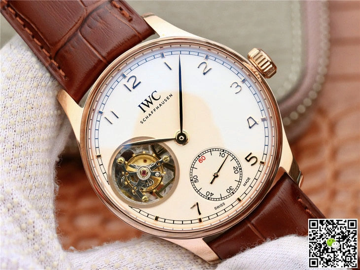 IWC Portuguese Tourbillon IW546302 ZF Factory 1:1 Best Edition Replica Watch Brown Strap