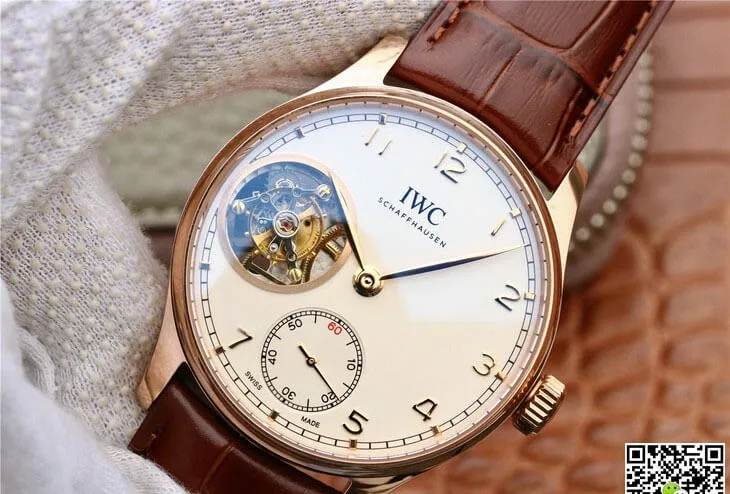 IWC Portuguese Tourbillon IW546302 ZF Factory 1:1 Best Edition Replica Watch Brown Strap