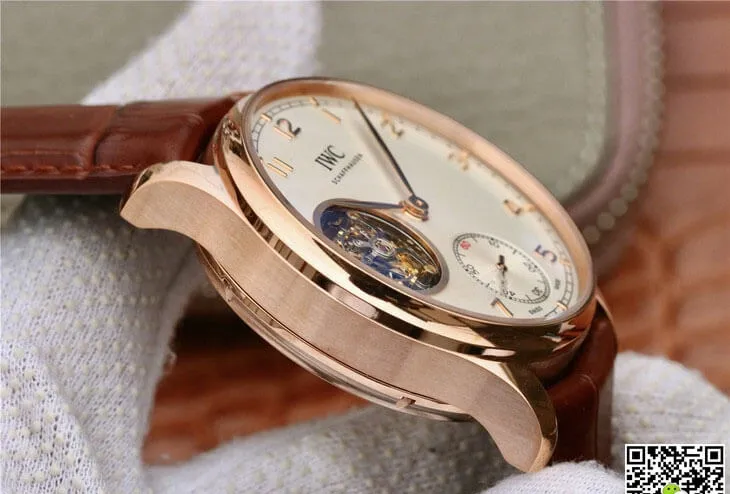 IWC Portuguese Tourbillon IW546302 ZF Factory 1:1 Best Edition Replica Watch Brown Strap