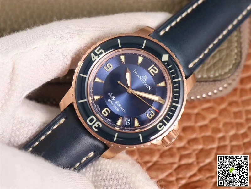 Blancpain Fifty Fathoms 5015-3603C-63B ZF Factory 1:1 Best Edition Replica Watch Leather Strap