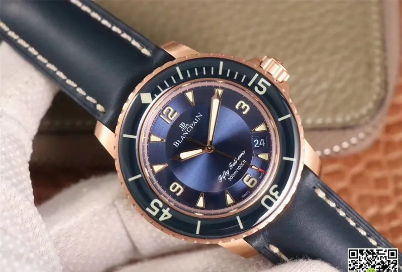 Blancpain Fifty Fathoms 5015-3603C-63B ZF Factory 1:1 Best Edition Replica Watch Leather Strap