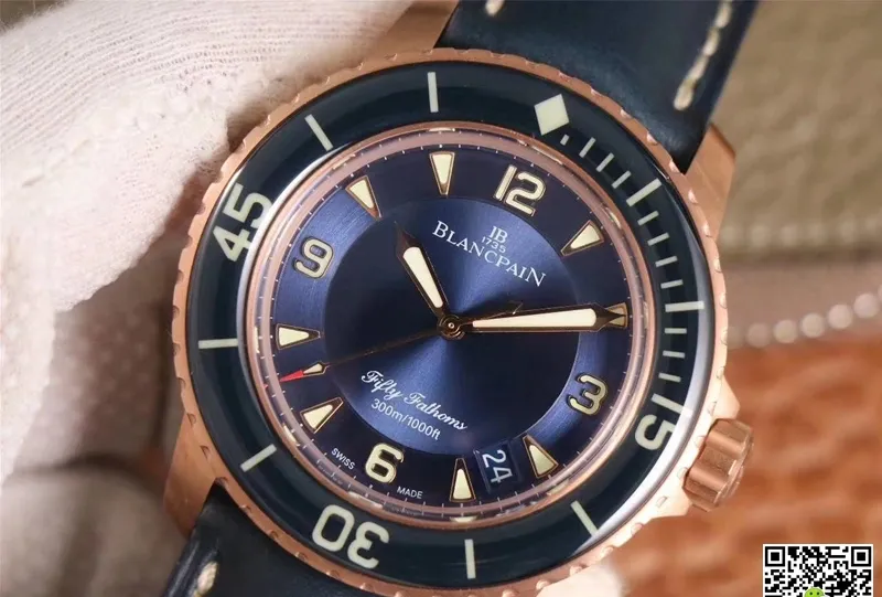 Blancpain Fifty Fathoms 5015-3603C-63B ZF Factory 1:1 Best Edition Replica Watch Leather Strap