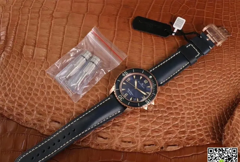 Blancpain Fifty Fathoms 5015-3603C-63B ZF Factory 1:1 Best Edition Replica Watch Leather Strap