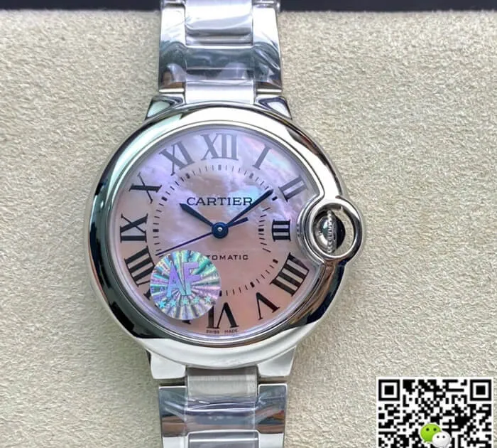 Ballon Bleu De Cartier 33MM AF Factory 1:1 Best Edition Replica Watch Stainless Steel Strap