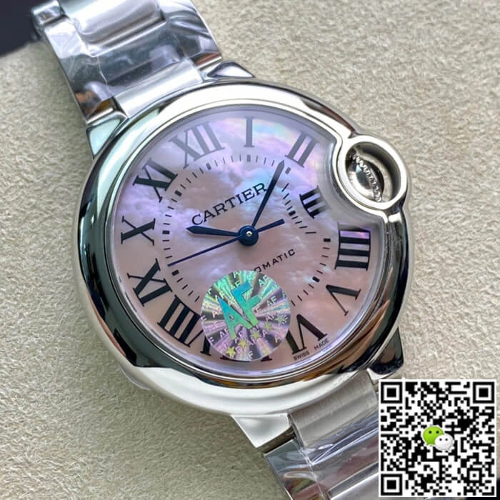 Ballon Bleu De Cartier 33MM AF Factory 1:1 Best Edition Replica Watch Stainless Steel Strap