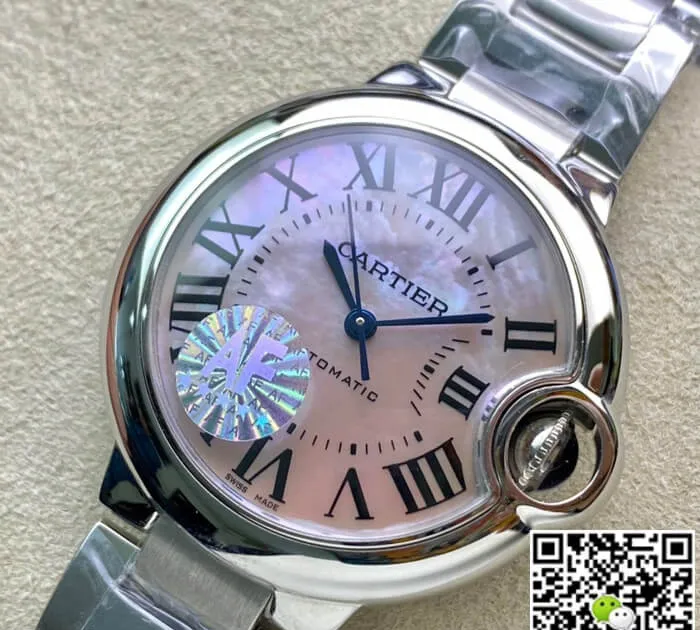 Ballon Bleu De Cartier 33MM AF Factory 1:1 Best Edition Replica Watch Stainless Steel Strap