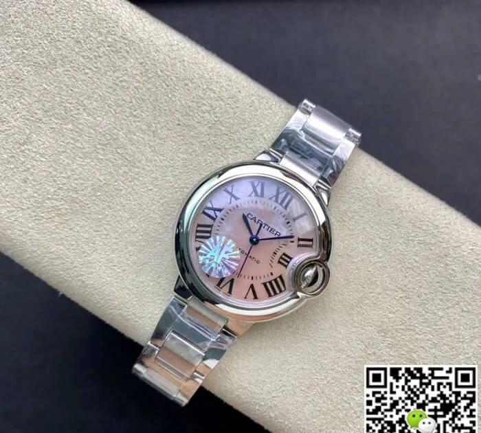Ballon Bleu De Cartier 33MM AF Factory 1:1 Best Edition Replica Watch Stainless Steel Strap