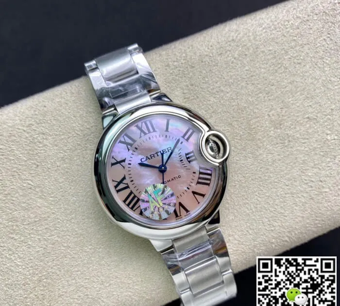 Ballon Bleu De Cartier 33MM AF Factory 1:1 Best Edition Replica Watch Stainless Steel Strap