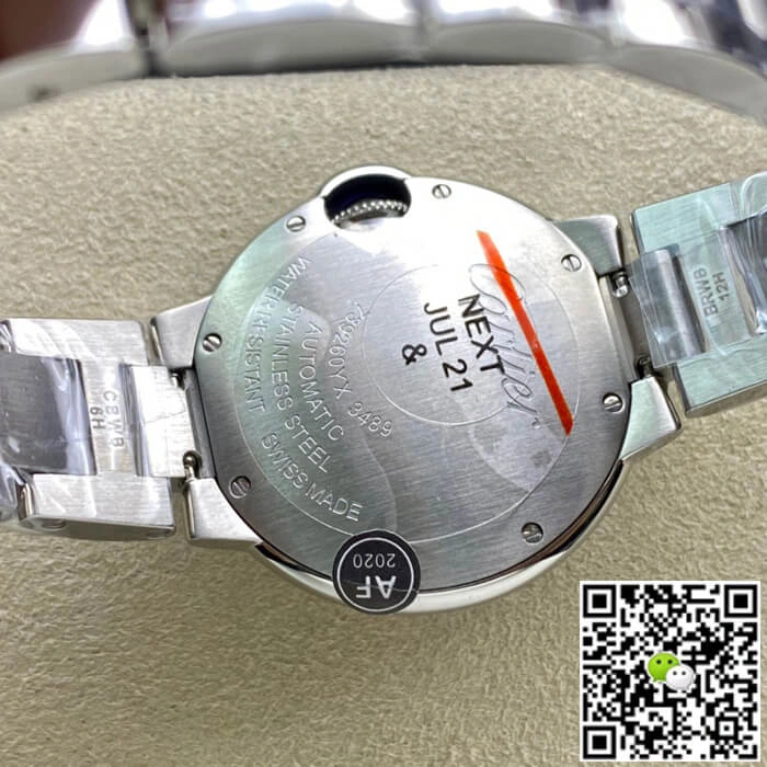 Ballon Bleu De Cartier 33MM AF Factory 1:1 Best Edition Replica Watch Stainless Steel Strap