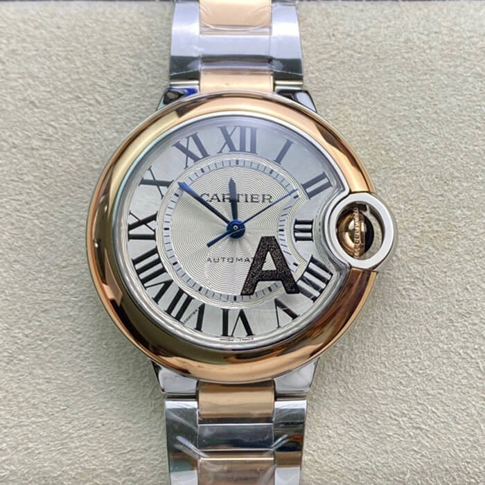 Ballon Bleu De Cartier W2BB0023 33MM V6 Factory 1:1 Best Edition Replica Watch Silver Strap