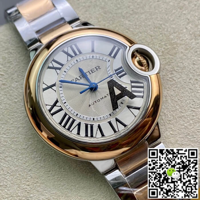 Ballon Bleu De Cartier W2BB0023 33MM V6 Factory 1:1 Best Edition Replica Watch Silver Strap