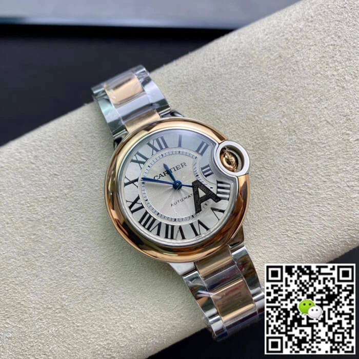 Ballon Bleu De Cartier W2BB0023 33MM V6 Factory 1:1 Best Edition Replica Watch Silver Strap