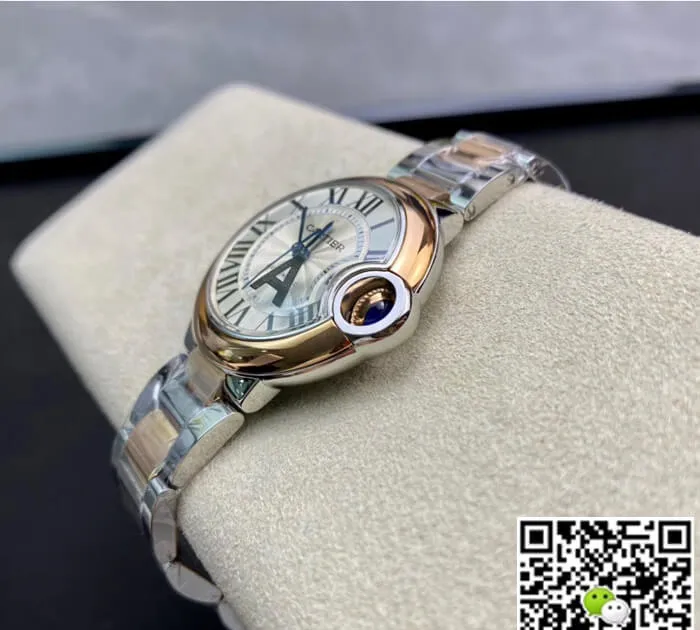 Ballon Bleu De Cartier W2BB0023 33MM V6 Factory 1:1 Best Edition Replica Watch Silver Strap