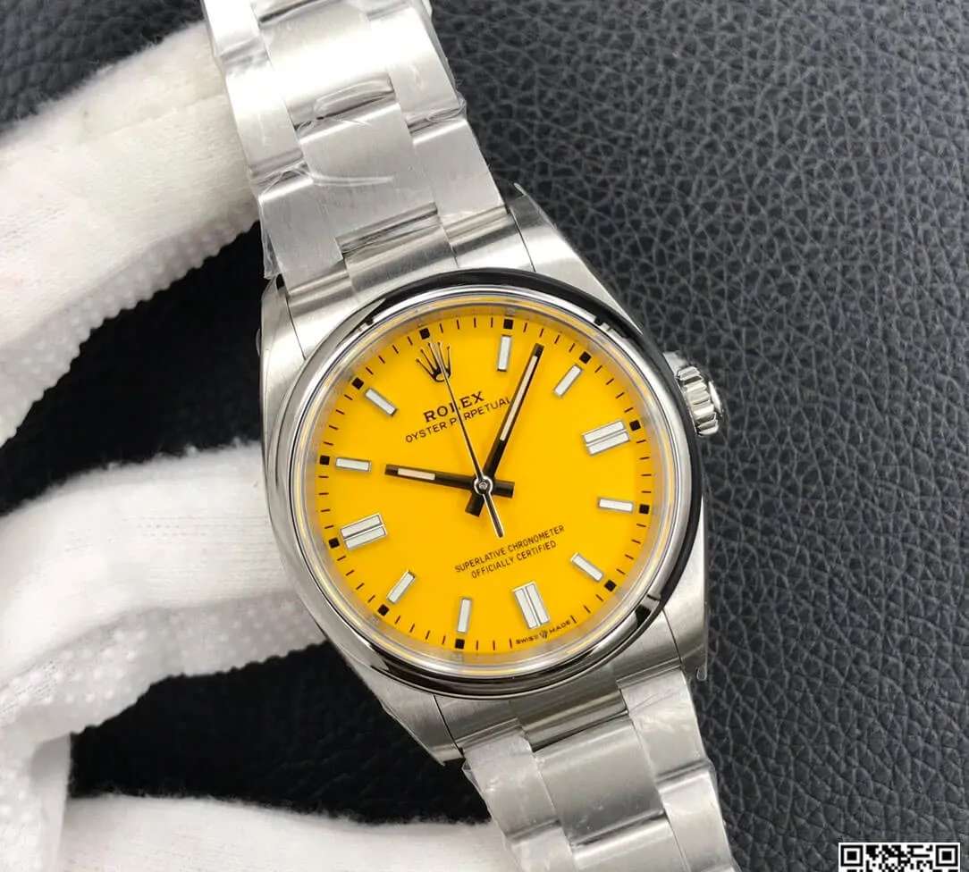 Rolex Oyster Perpetual M126000-0004 36MM EW Factory 1:1 Best Edition Replica Watch Yellow Steel Dial