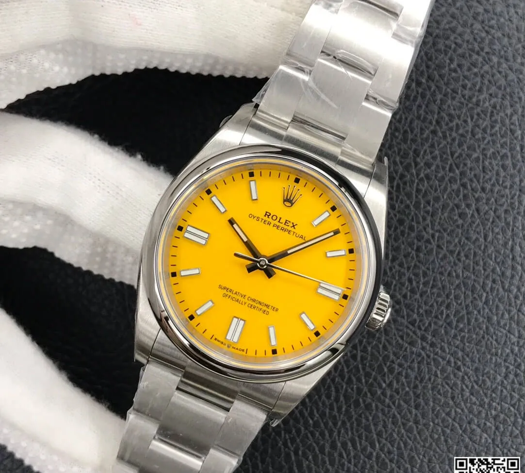 Rolex Oyster Perpetual M126000-0004 36MM EW Factory 1:1 Best Edition Replica Watch Yellow Steel Dial