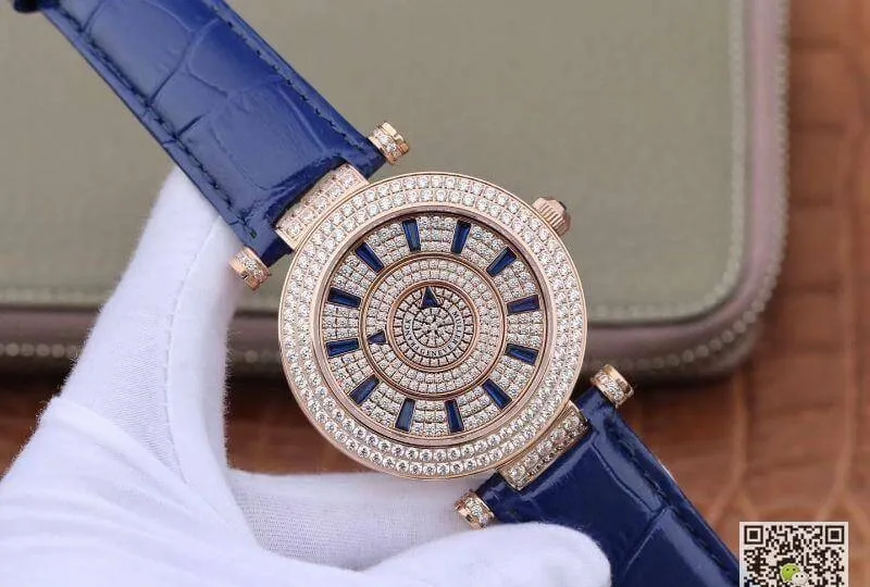 Franck Muller Double Mystery Rosegold D 3R CD 42 1:1 Best Edition Replica Watch Blue Swiss FM.800