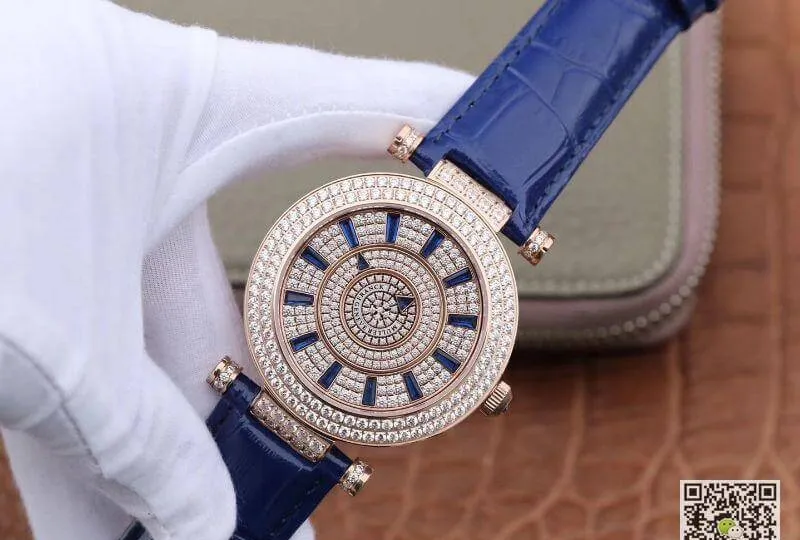 Franck Muller Double Mystery Rosegold D 3R CD 42 1:1 Best Edition Replica Watch Blue Swiss FM.800