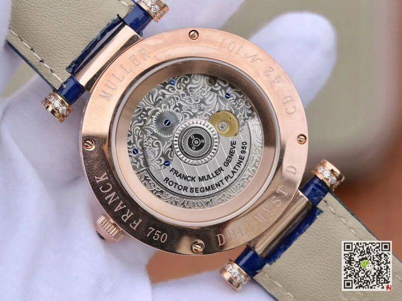 Franck Muller Double Mystery Rosegold D 3R CD 42 1:1 Best Edition Replica Watch Blue Swiss FM.800