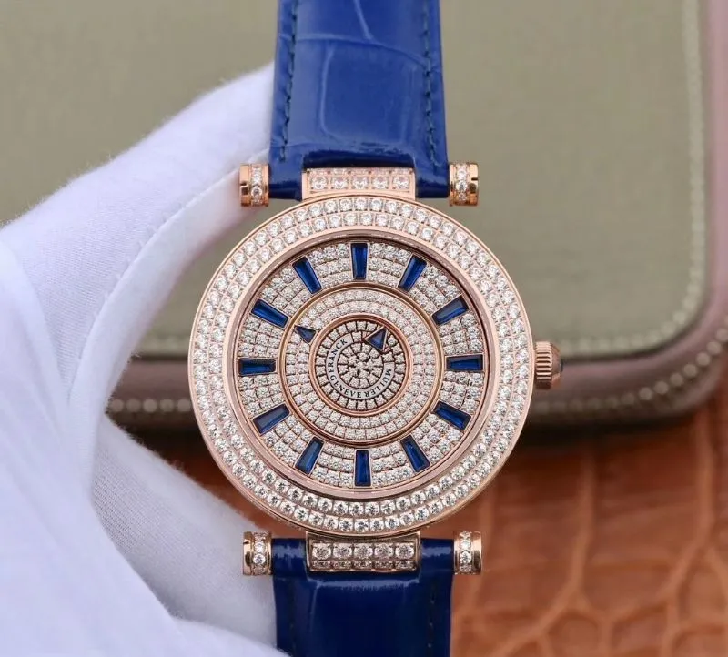 Franck Muller Double Mystery Rosegold D 3R CD 42 1:1 Best Edition Replica Watch Blue Swiss FM.800