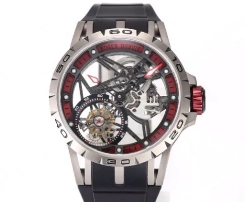 NEW Factory Roger Dubuis Excalibur RDDBEX0479 Tourbillon Rubber strap 1:1 Best Edition Replica Watch