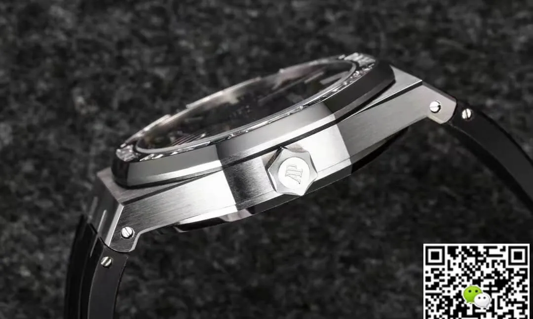 Audemars Piguet Royal Oak Tourbillon R8 Factory 1:1 Best Edition Replica Watch V3 Black Strap