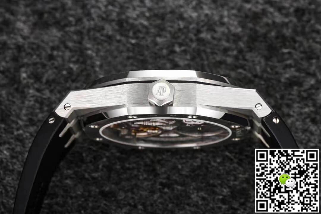Audemars Piguet Royal Oak Tourbillon R8 Factory 1:1 Best Edition Replica Watch V3 Black Strap