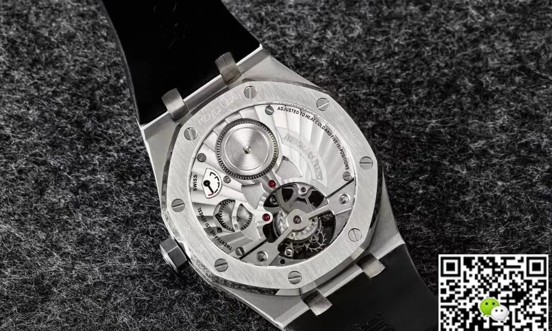 Audemars Piguet Royal Oak Tourbillon R8 Factory 1:1 Best Edition Replica Watch V3 Black Strap