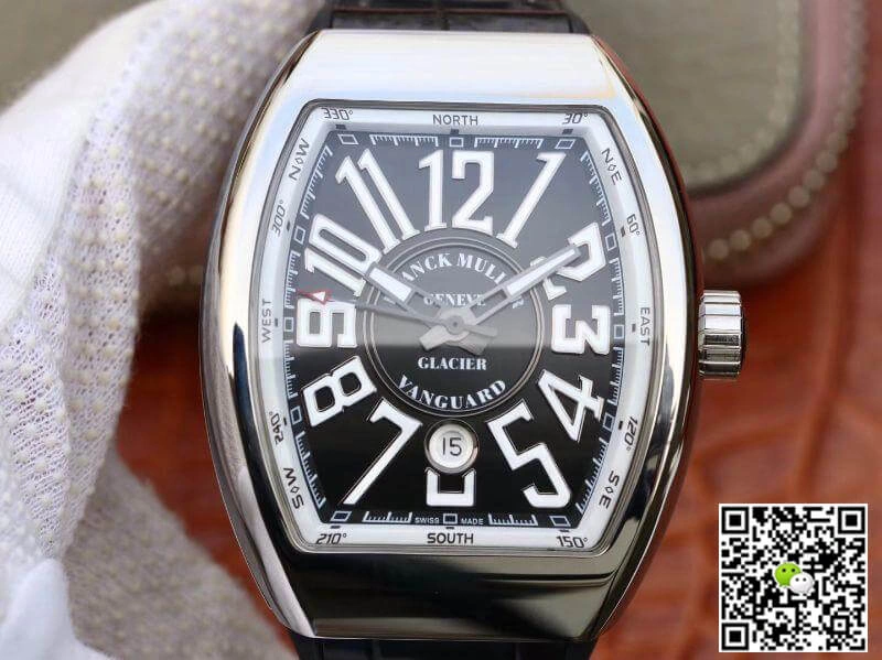 Franck Muller Vanguard V 45 SC DT 1:1 Best Edition Replica Watch Swiss ETA2824 Black Dial