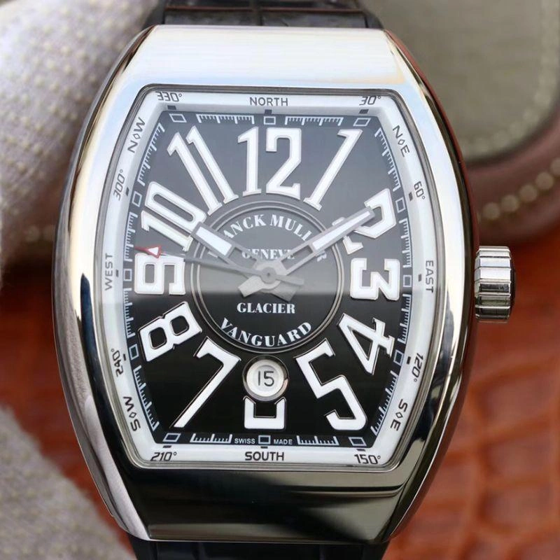 Franck Muller Vanguard V 45 SC DT 1:1 Best Edition Replica Watch Swiss ETA2824 Black Dial