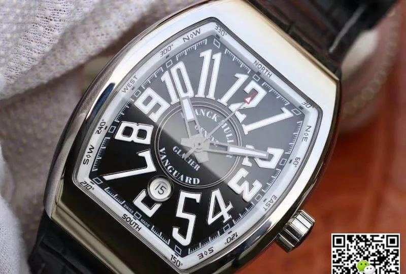 Franck Muller Vanguard V 45 SC DT 1:1 Best Edition Replica Watch Swiss ETA2824 Black Dial