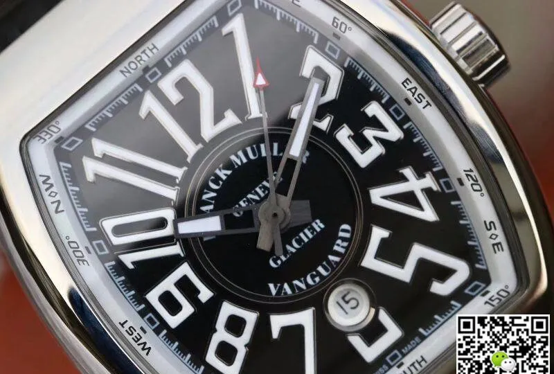 Franck Muller Vanguard V 45 SC DT 1:1 Best Edition Replica Watch Swiss ETA2824 Black Dial