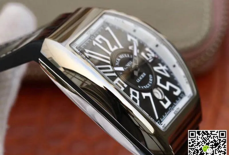 Franck Muller Vanguard V 45 SC DT 1:1 Best Edition Replica Watch Swiss ETA2824 Black Dial