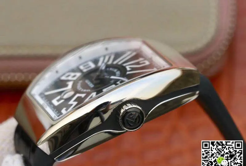 Franck Muller Vanguard V 45 SC DT 1:1 Best Edition Replica Watch Swiss ETA2824 Black Dial