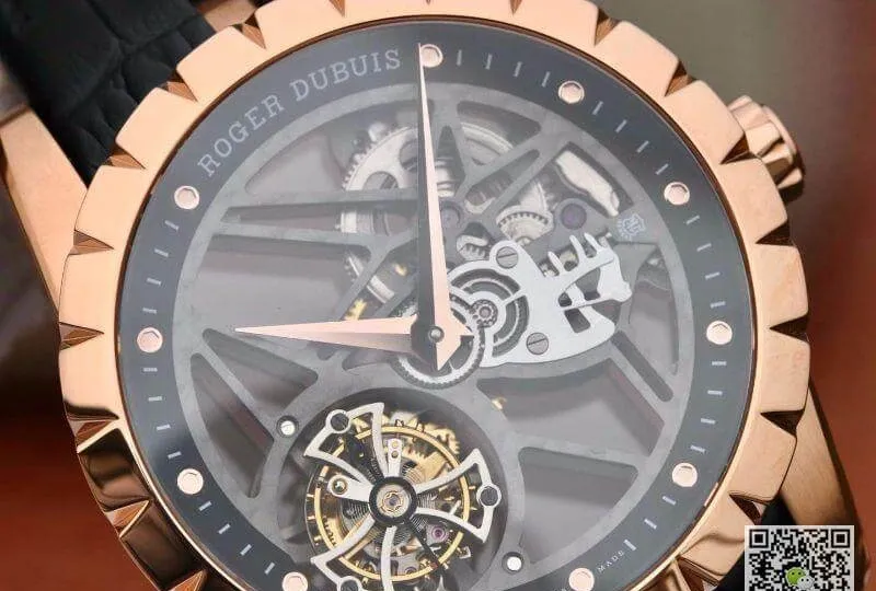 Roger Dubuis Excalibur RDDBEX0392 1:1 Best Edition Replica Watch Swiss Tourbillon Black Leather Strap