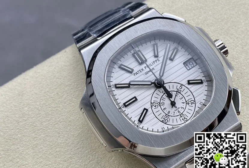Patek Philippe Nautilus 5980 1A-019 PPF Factory 1:1 Best Edition Replica Watch White Dial Titanium Case