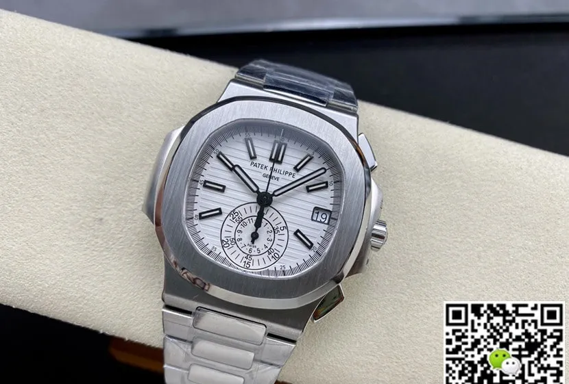Patek Philippe Nautilus 5980 1A-019 PPF Factory 1:1 Best Edition Replica Watch White Dial Titanium Case