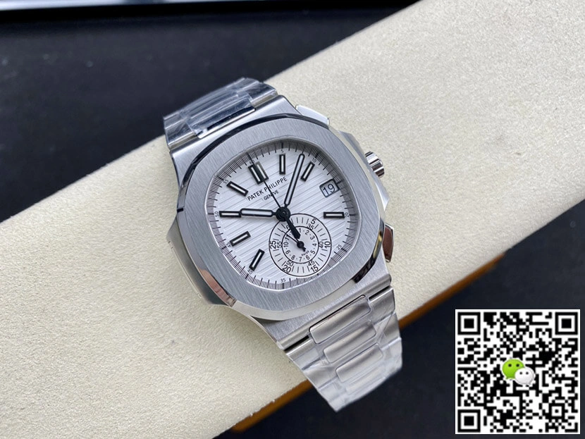 Patek Philippe Nautilus 5980 1A-019 PPF Factory 1:1 Best Edition Replica Watch White Dial Titanium Case