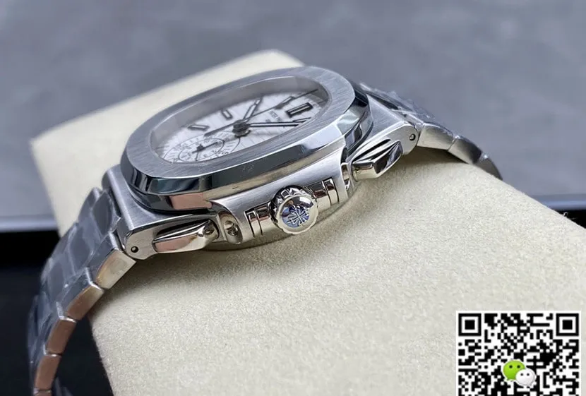 Patek Philippe Nautilus 5980 1A-019 PPF Factory 1:1 Best Edition Replica Watch White Dial Titanium Case