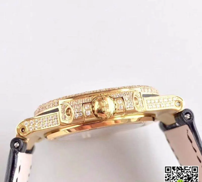 Patek Philippe Nautilus Tourbillon 1:1 Best Edition Replica Watch Swiss Tourbillon Yellow Gold Diamond