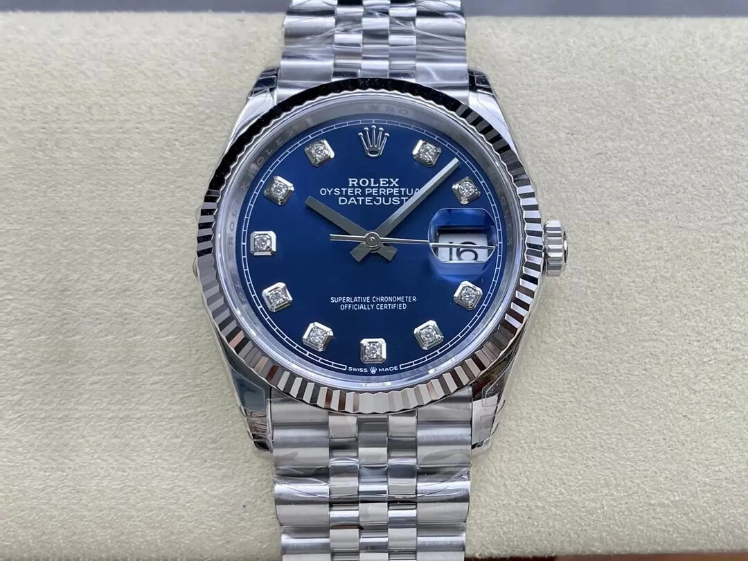 Rolex Datejust M126234-0037 36MM VS Factory 1:1 Best Edition Replica Watch Diamond Blue Dial