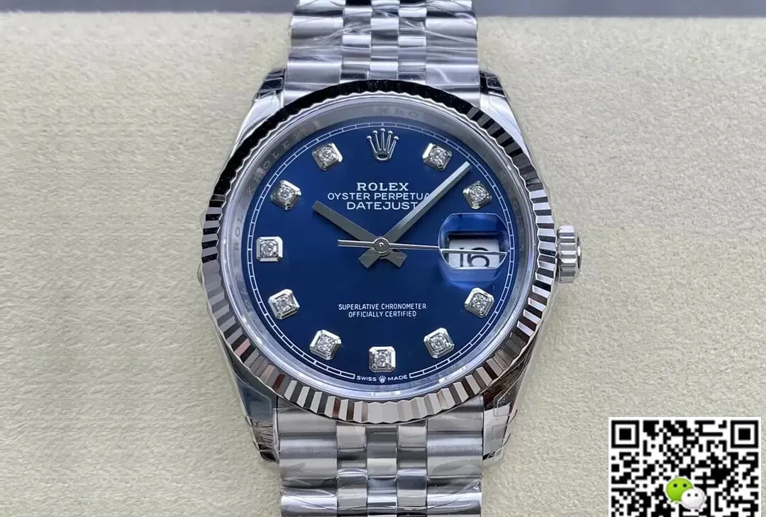 Rolex Datejust M126234-0037 36MM VS Factory 1:1 Best Edition Replica Watch Diamond Blue Dial