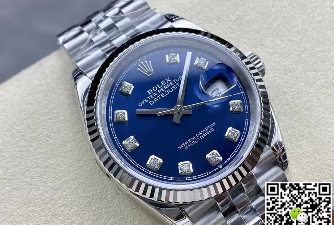 Rolex Datejust M126234-0037 36MM VS Factory 1:1 Best Edition Replica Watch Diamond Blue Dial